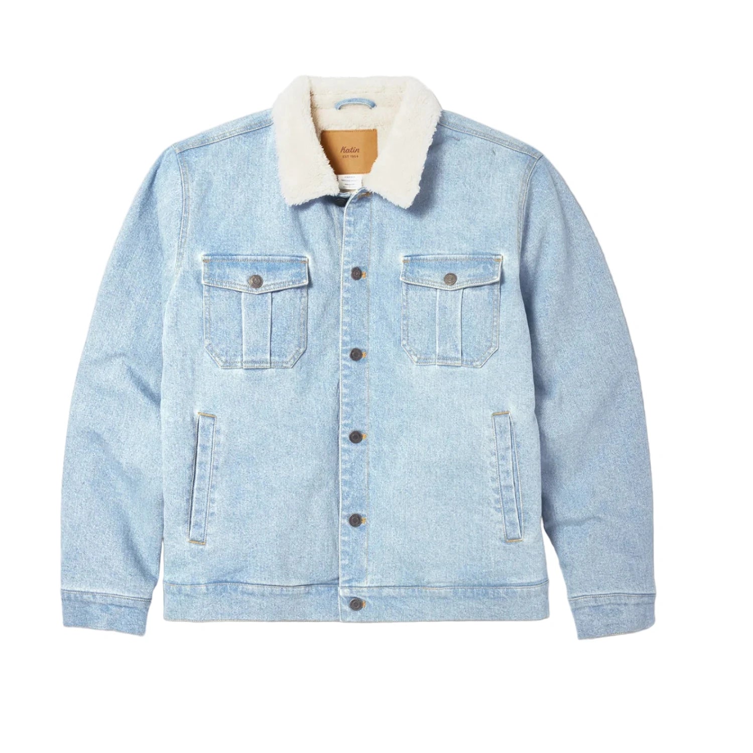 Katin 01. MENS APPAREL - MENS JACKETS - MENS JACKETS CASUAL Men's Harris Denim Jacket LIIN LIGHT INDIGO