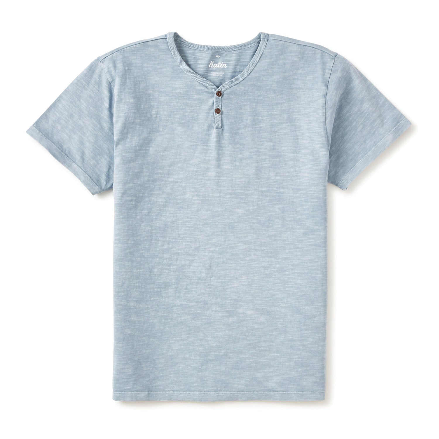 Katin 01. MENS APPAREL - MENS SS SHIRTS - MENS SS CASUAL Men's Folk Henley ABPD AIRFORCE BLUE PIGMENT DYE