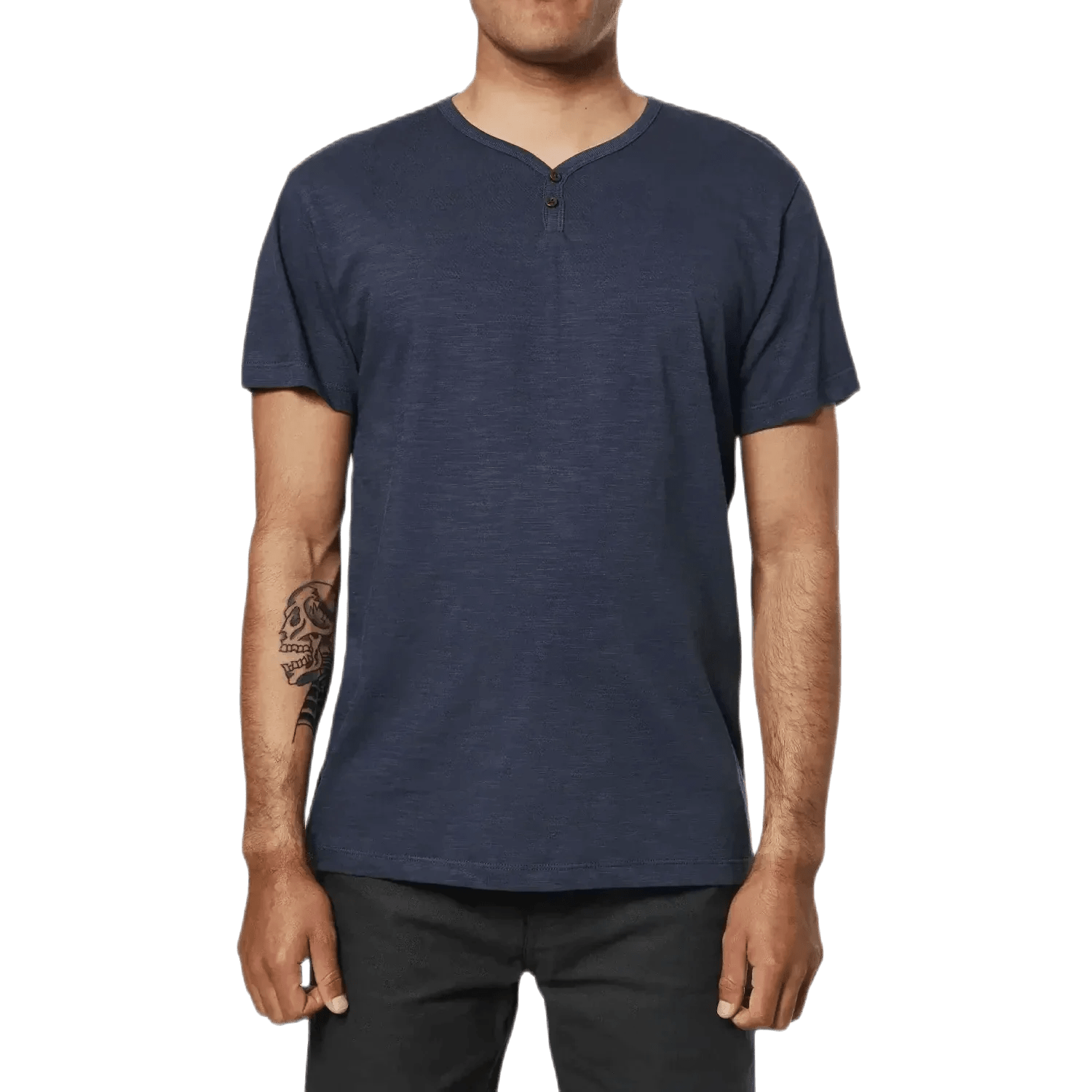 Katin 01. MENS APPAREL - MENS SS SHIRTS - MENS SS CASUAL Men's Folk Henley BABL BALTIC BLUE