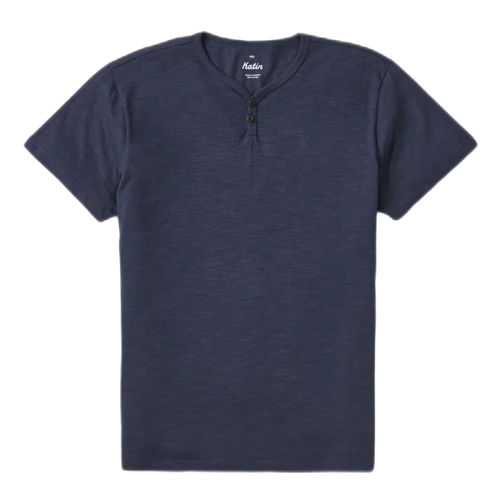 Katin 01. MENS APPAREL - MENS SS SHIRTS - MENS SS CASUAL Men's Folk Henley BABL BALTIC BLUE