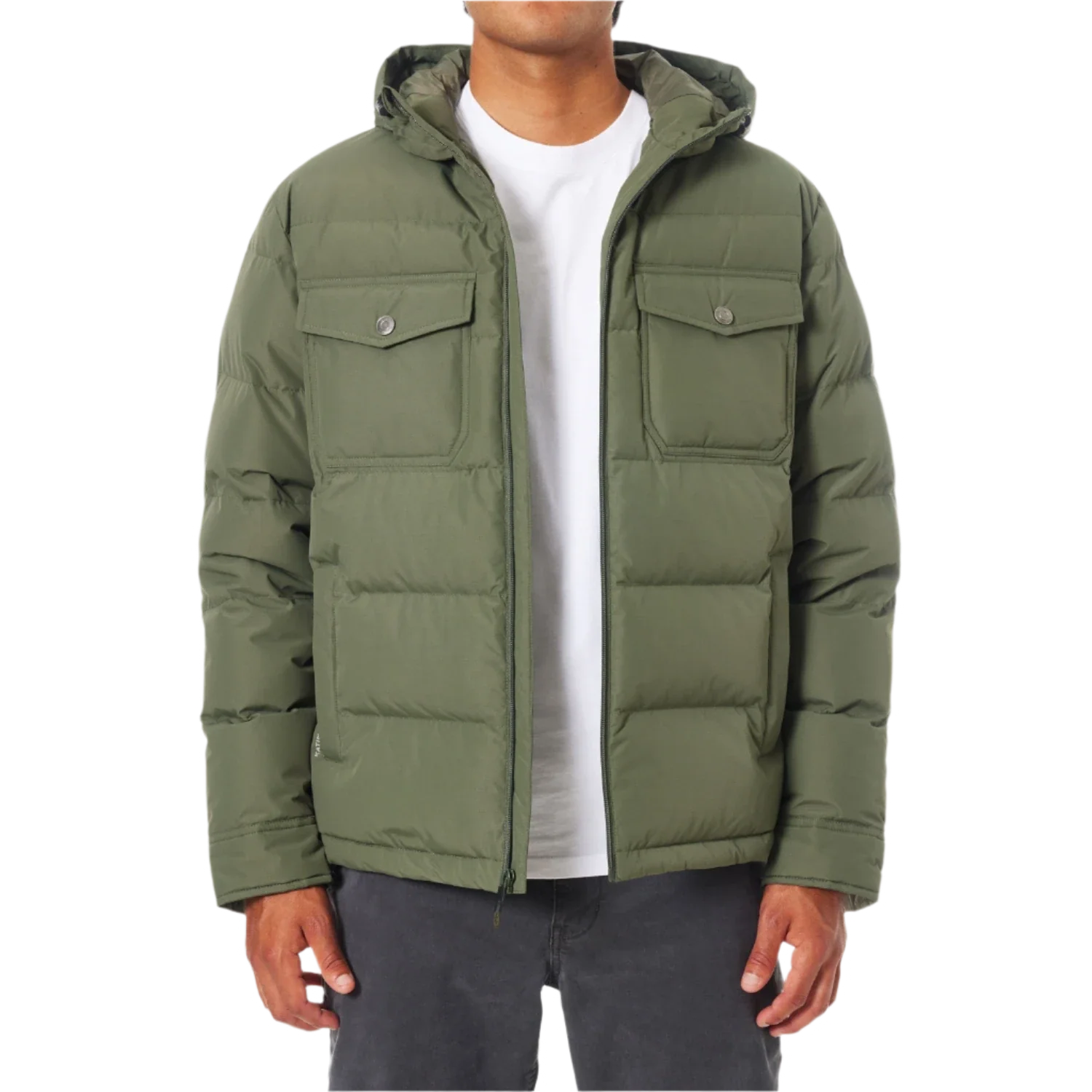 Katin 01. MENS APPAREL - MENS JACKETS - MENS JACKETS INSULATED Men's OTG Summit Hooded Down Jacket THYM THYME