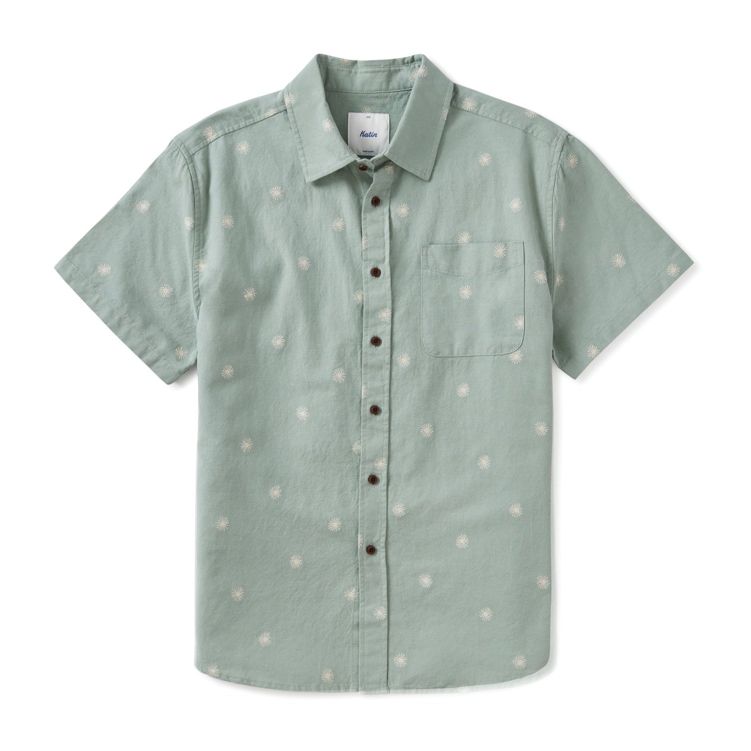 Katin 01. MENS APPAREL - MENS SS SHIRTS - MENS SS BUTTON UP Men's Shine Shirt AGRN ALOE GREEN