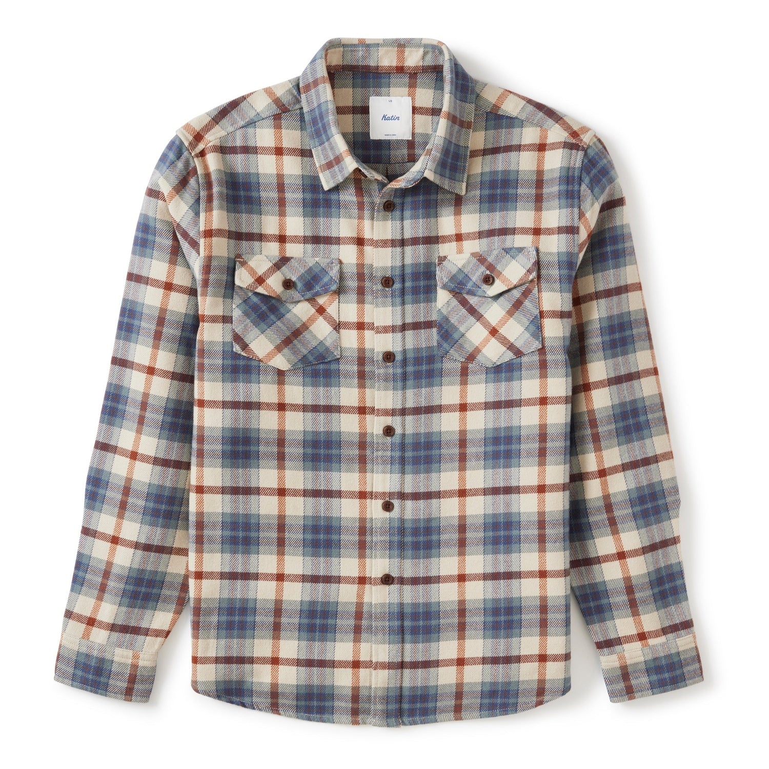 Katin 01. MENS APPAREL - MENS LS SHIRTS - MENS LS BUTTON UP Men's Sierra Flannel DUBL DUSTY BLUE