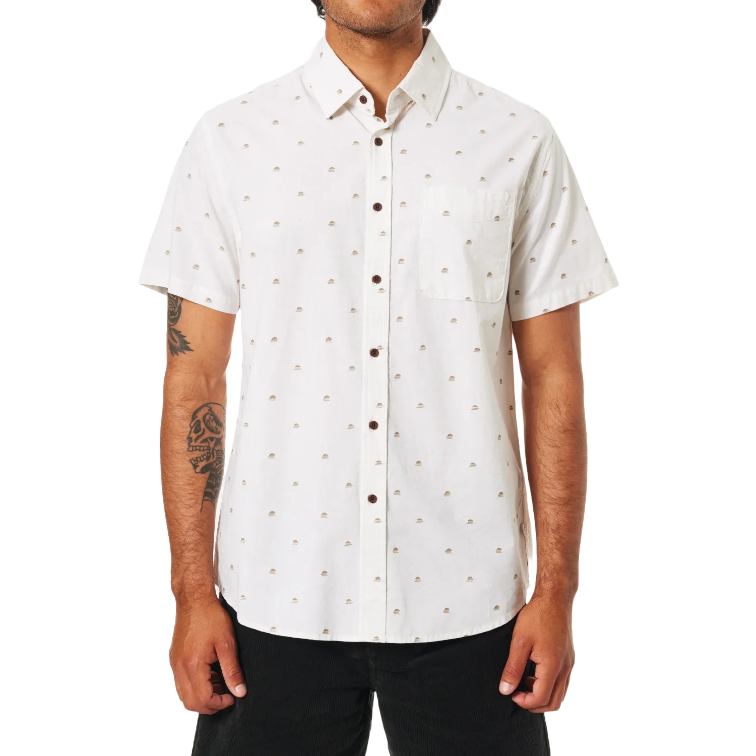 Katin 01. MENS APPAREL - MENS SS SHIRTS - MENS SS BUTTON UP Men's Sunset Shirt VWHT VINTAGE WHITE