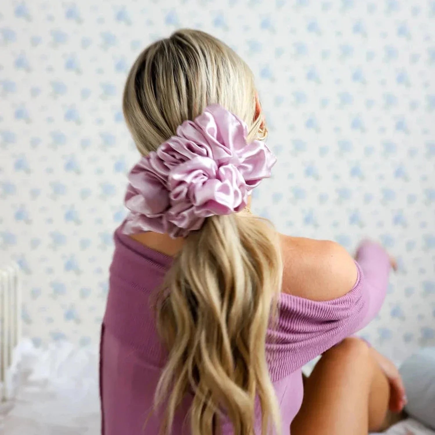 Jumbo Sleep Silk | Satin Scrunchies KAXI - LAVENDER