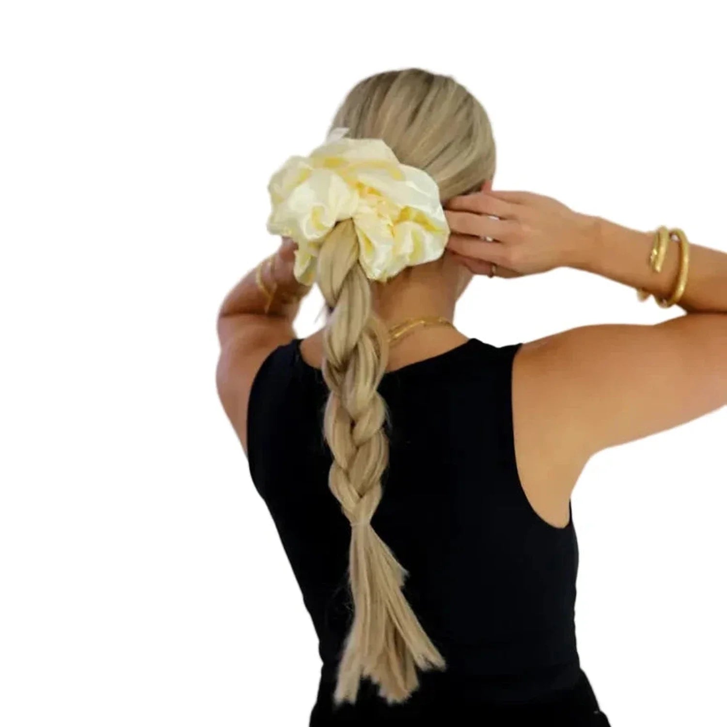 Jumbo Sleep Silk | Satin Scrunchies KAXI - CREAM