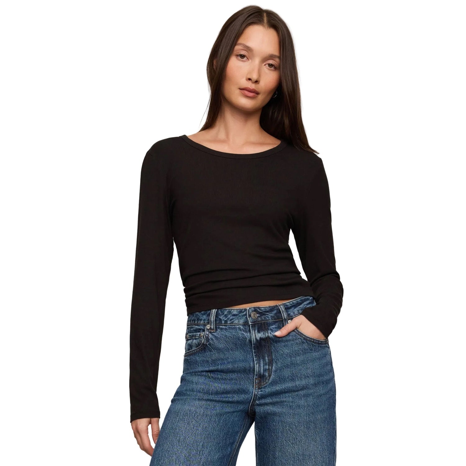 Women’s Second Skin Crew Longsleeve Z Supply - BLK BLACK