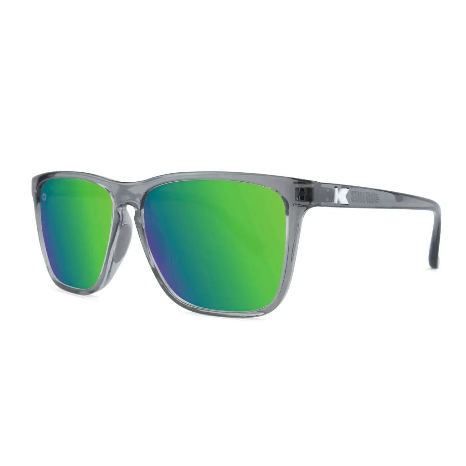 Knockaround 07. EYEWEAR - SUNGLASSES - SUNGLASSES Fast Lanes Sport CLEAR GREY | GREEN MOONSHINE