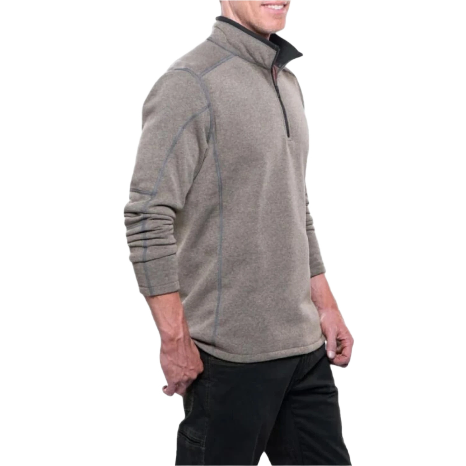 KUHL 01. MENS APPAREL - MENS HOODIES|SWEATERS - MENS PO Q ZIP Men's Revel 1/4 Zip Fleece Pullover OAT OATMEAL