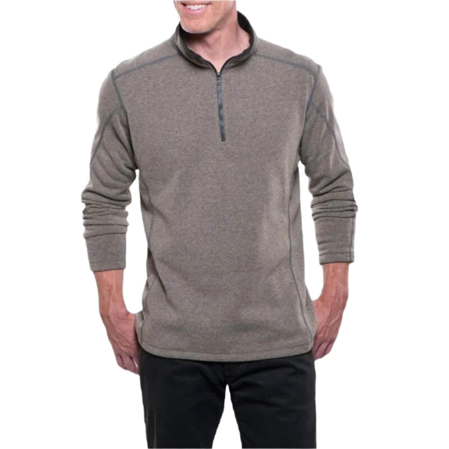 KUHL 01. MENS APPAREL - MENS HOODIES|SWEATERS - MENS PO Q ZIP Men's Revel 1/4 Zip Fleece Pullover OAT OATMEAL