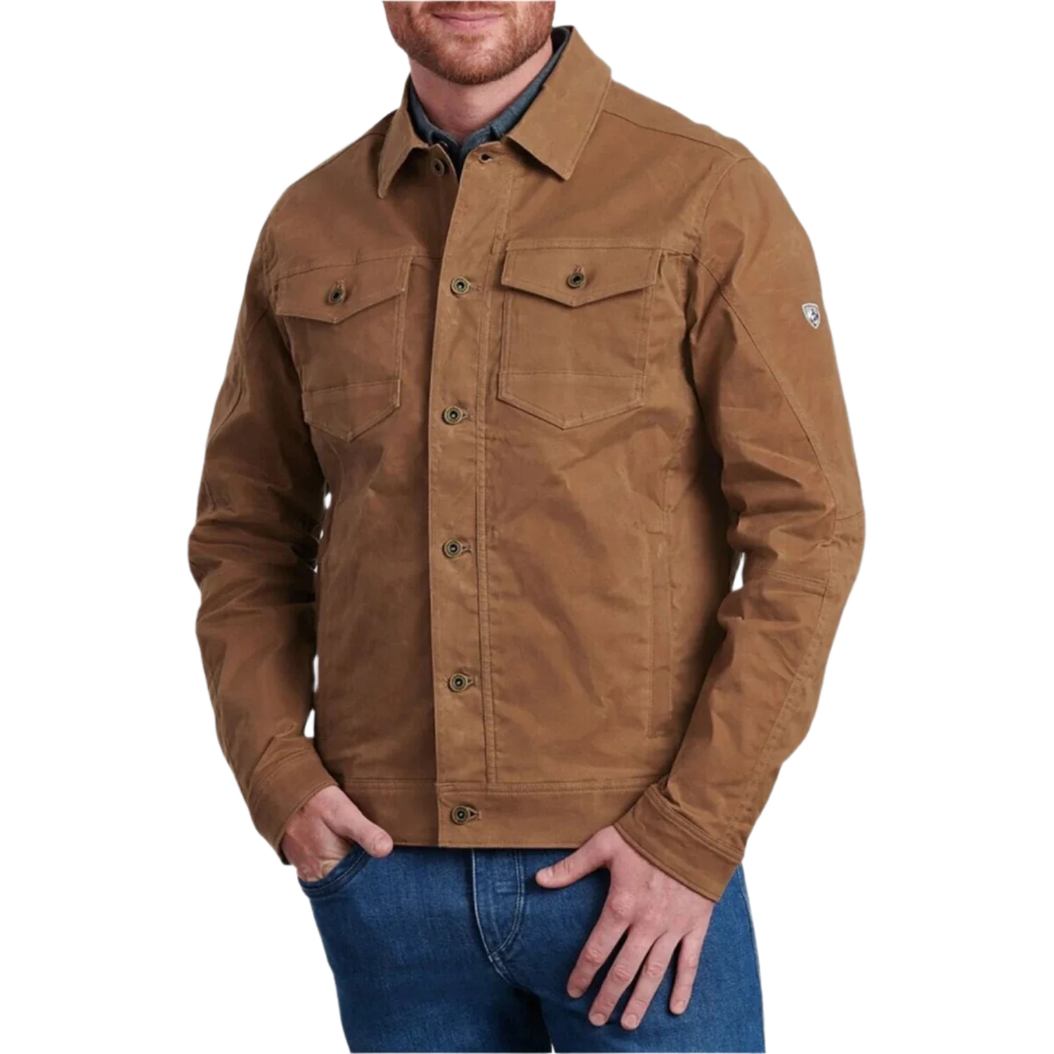 KUHL 01. MENS APPAREL - MENS JACKETS - MENS JACKETS CASUAL Men's The Outlaw Waxed jacket GRAI GRAIN