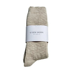 Le Bon Shoppe 06. SOCKS - WOMENS SOCKS - WOMENS SOCKS GIFT Cottage Socks OATMEAL