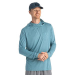 Free Fly Apparel 01. MENS APPAREL - MENS LS SHIRTS - MENS LS HOODY Men's Bamboo Lightweight Hoody CLEARWATER