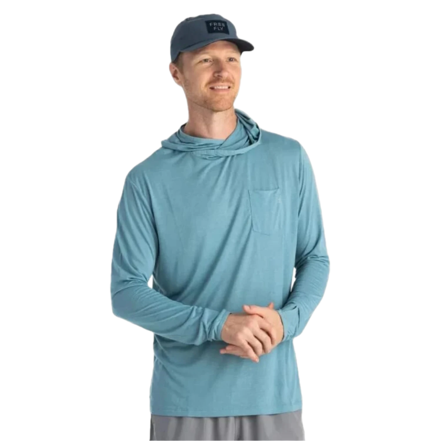 Free Fly Apparel 01. MENS APPAREL - MENS LS SHIRTS - MENS LS HOODY Men's Bamboo Lightweight Hoody CLEARWATER