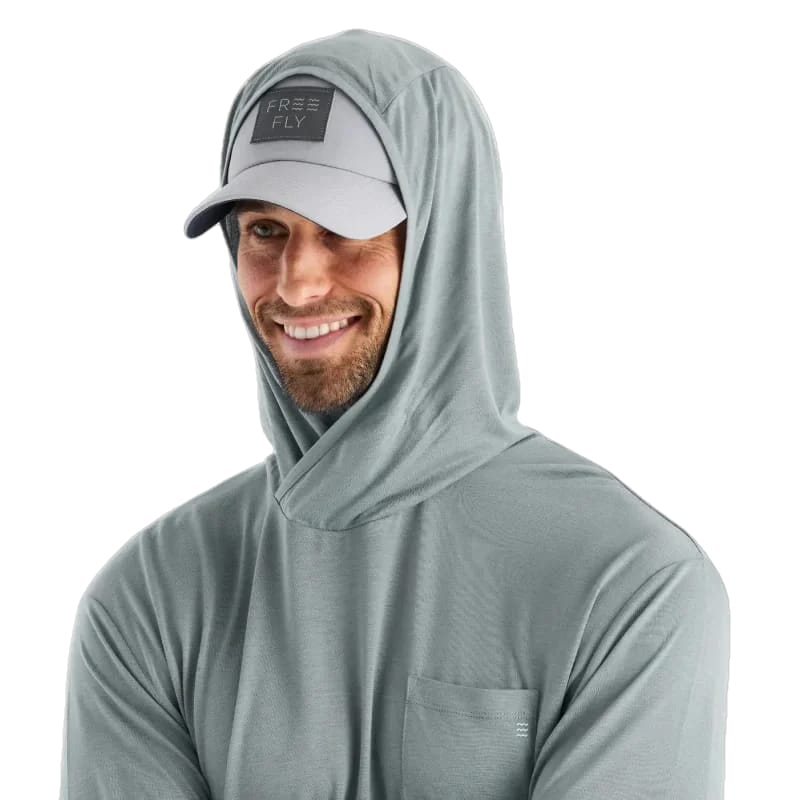 Free Fly Apparel 01. MENS APPAREL - MENS LS SHIRTS - MENS LS HOODY Men's Bamboo Lightweight Hoody SLATE