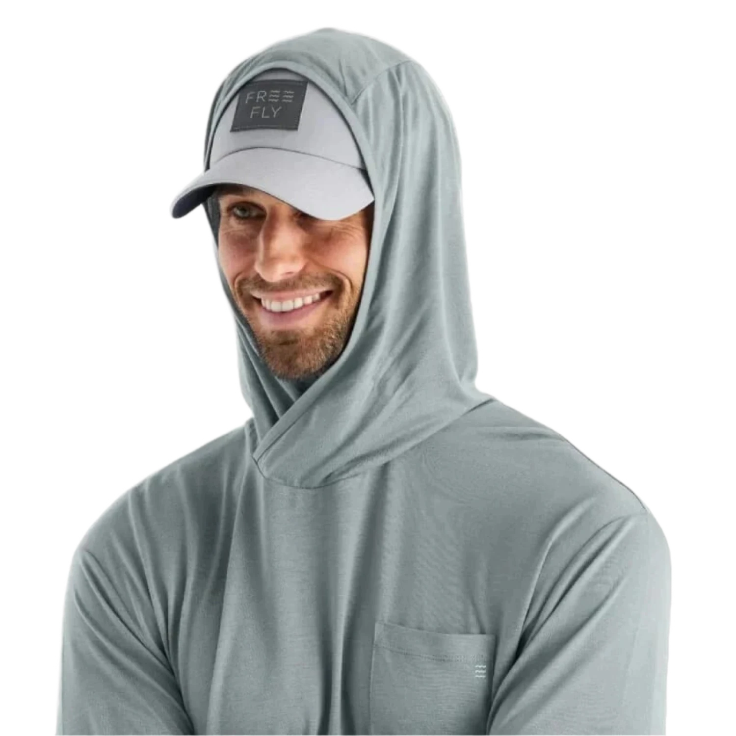 Free Fly Apparel 01. MENS APPAREL - MENS LS SHIRTS - MENS LS HOODY Men's Bamboo Lightweight Hoodie SLATE