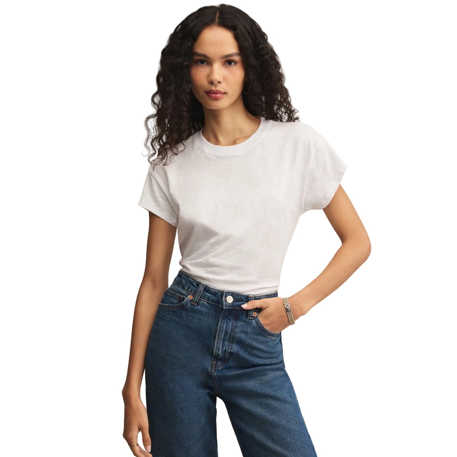 Z Supply 02. WOMENS APPAREL - WOMENS SS SHIRTS - WOMENS SS CASUAL Women's Modern Slub Tee WHT WHITE