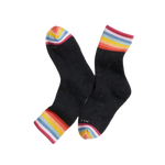 Marine Layer 06. SOCKS - WOMENS SOCKS - WOMENS SOCKS GIFT Women's Boot Sock BLACK RAINBOW