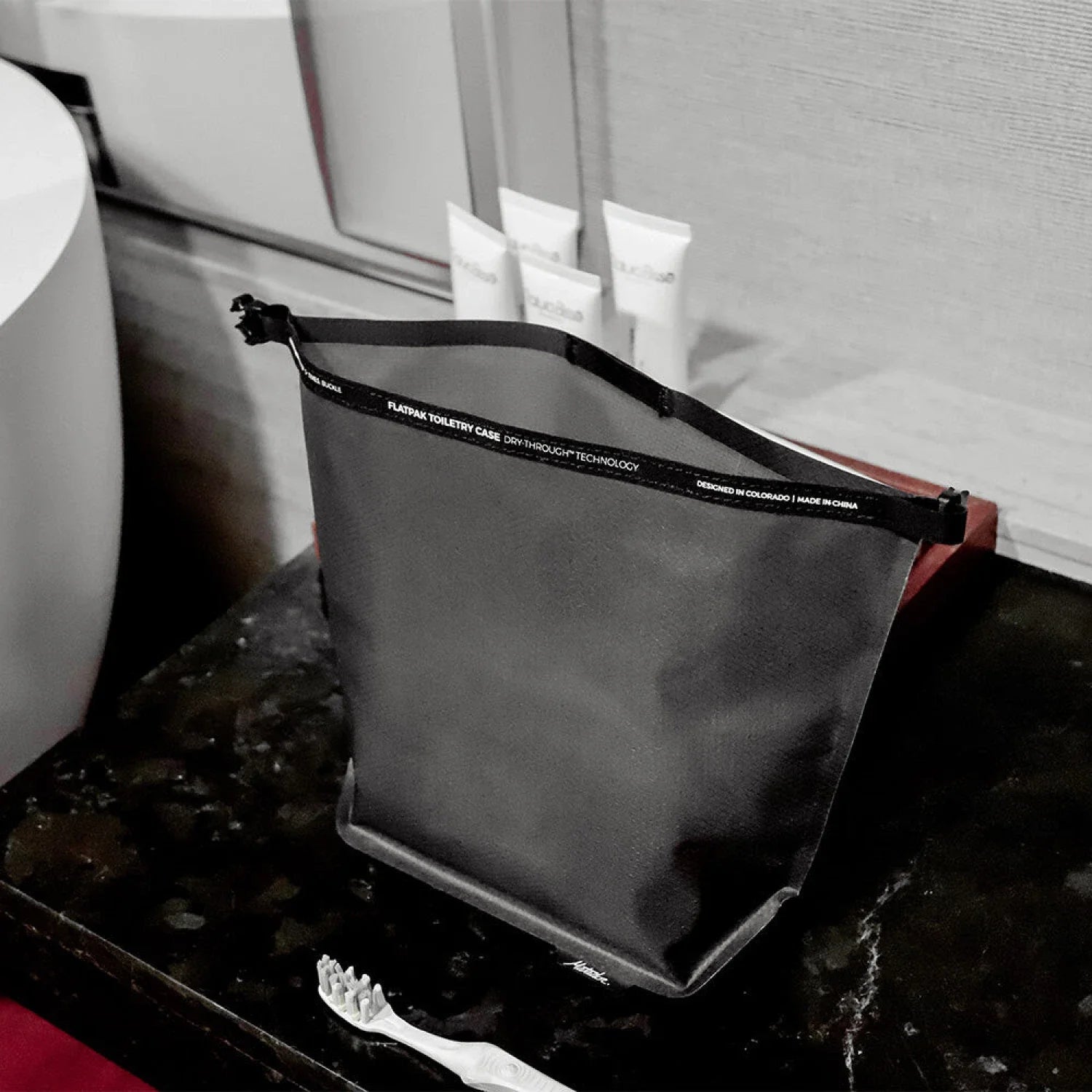 flat travel toiletry bags Matador Flatpak Waterproof Toiletry Case