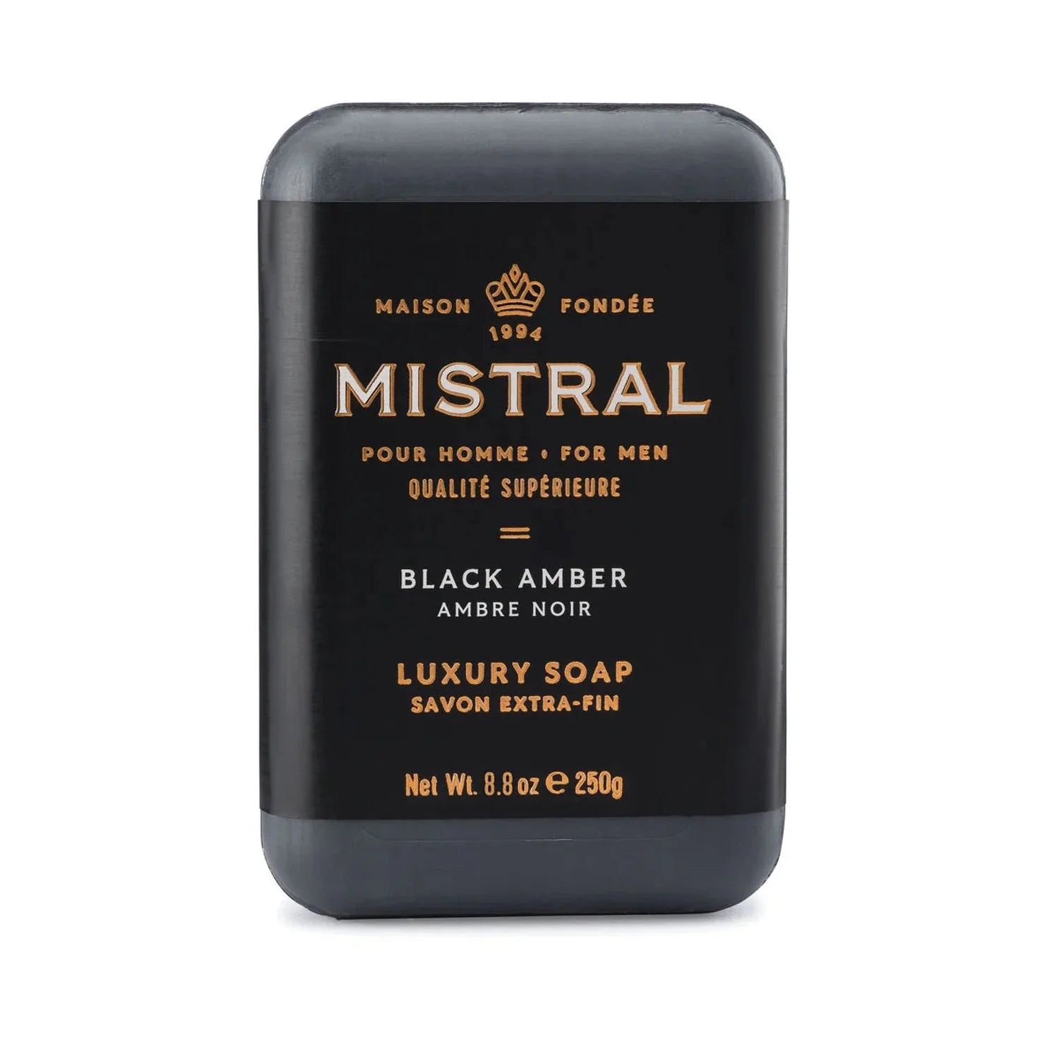 MISTRAL 10. GIFTS|ACCESSORIES - GIFT - BEAUTY|GROOMING Luxury Bar Soap BLACK AMBER