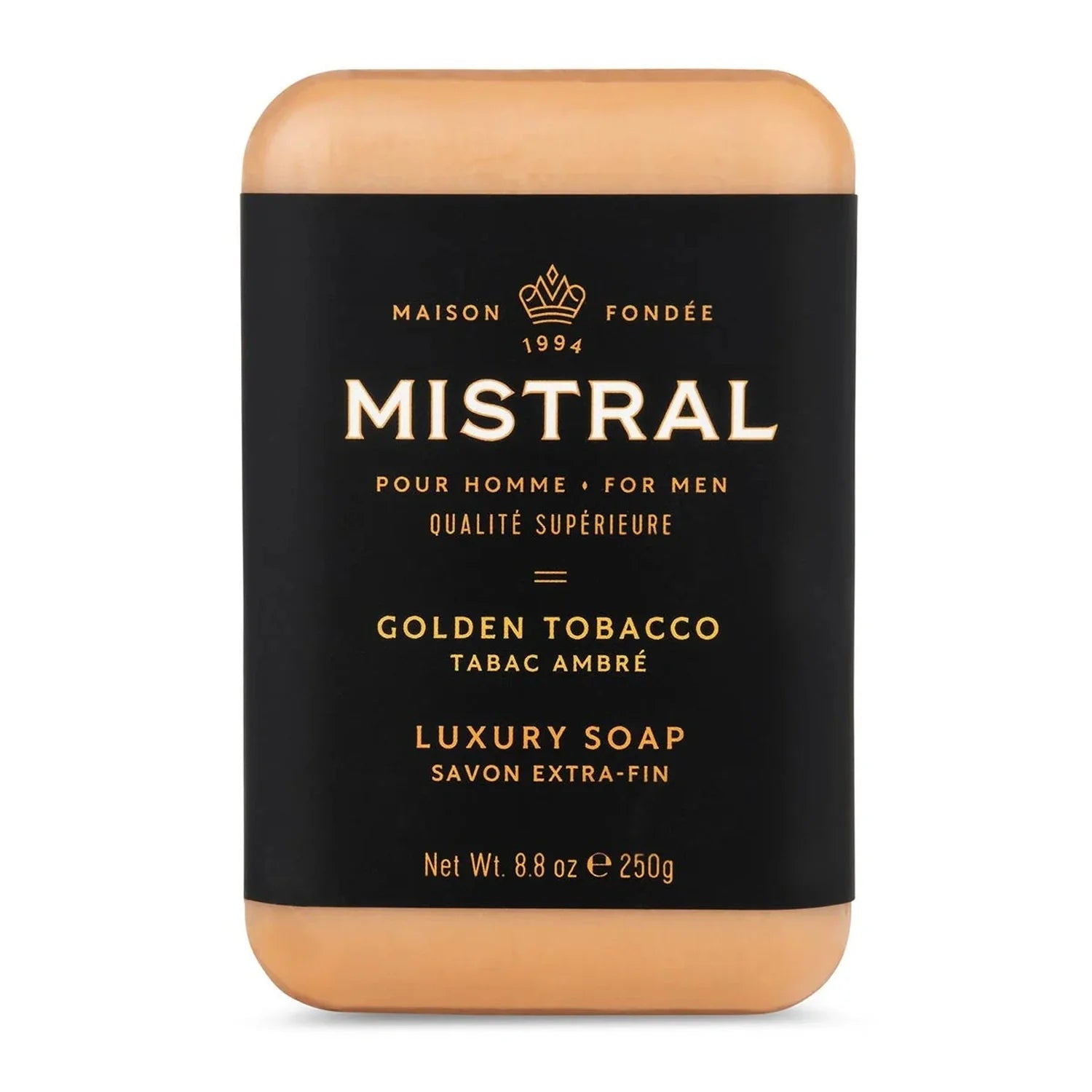 MISTRAL 10. GIFTS|ACCESSORIES - GIFT - BEAUTY|GROOMING Luxury Bar Soap GOLDEN TOBACCO