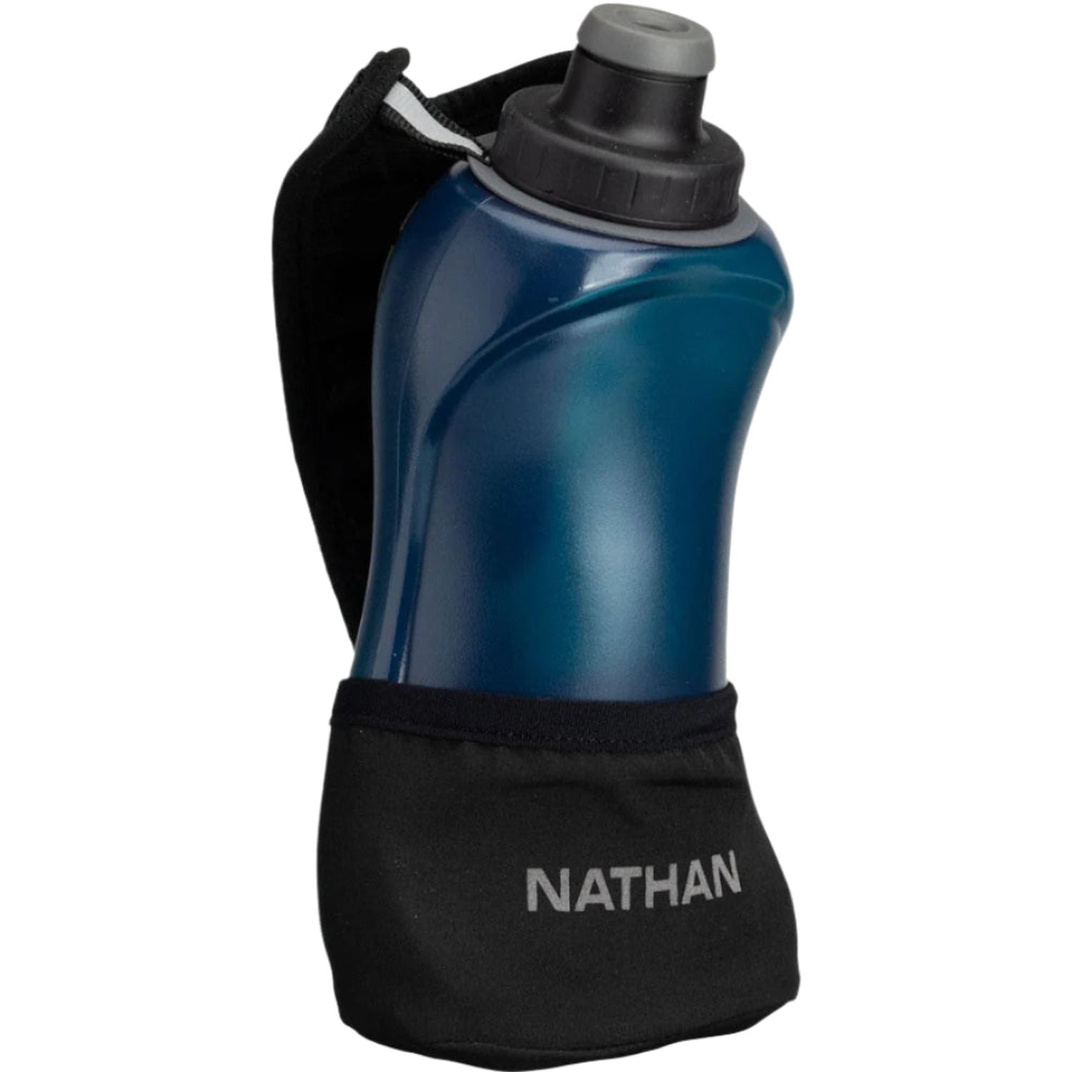 Nathan 08. DRINKWARE - WATER BOTTLES - WATER BOTTLES Nathan Quick Squeeze Lite 18 oz | Black + Marine Blue