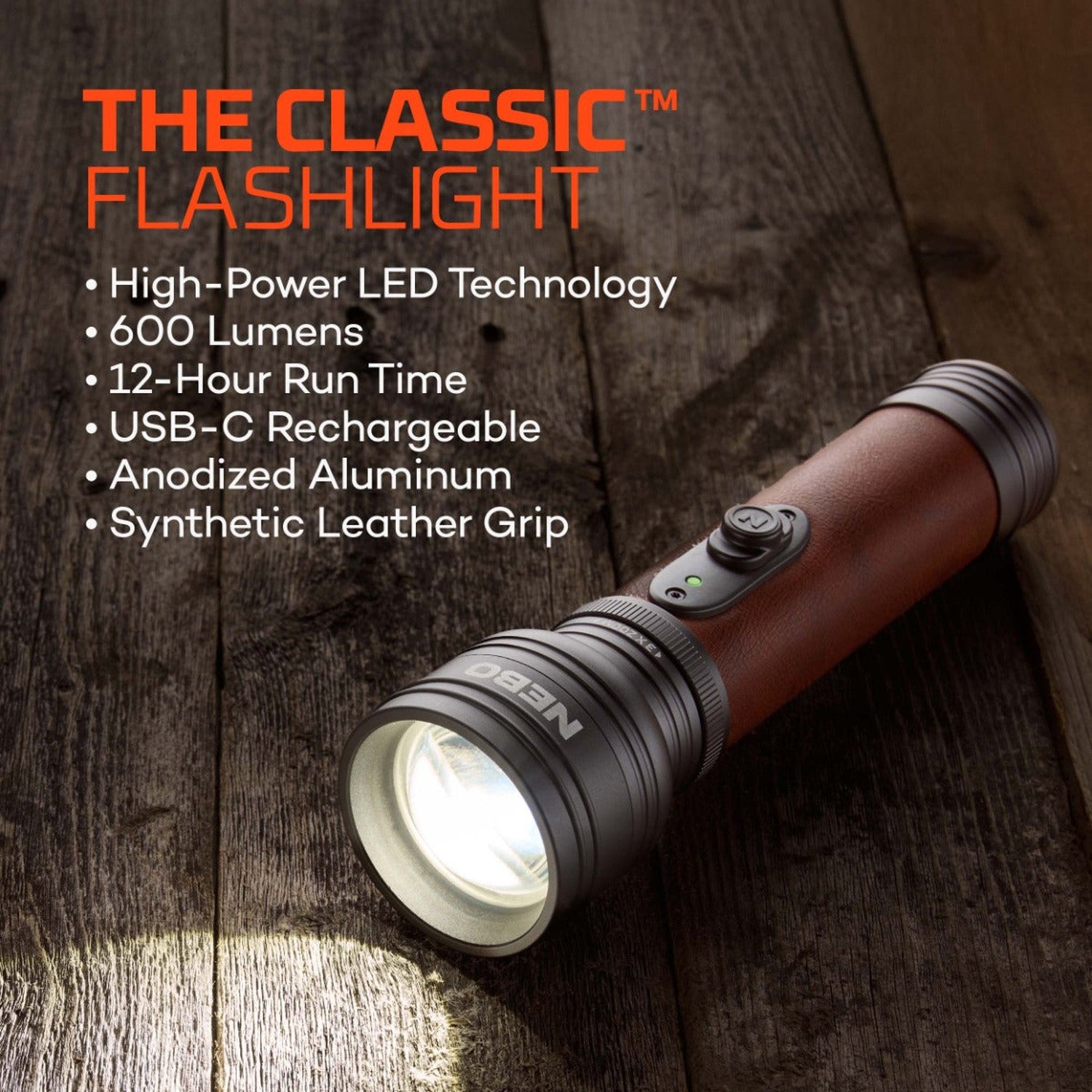nebo classic flashlight 6821 Vintage Electronics: 1920's inspired 640 Lumen anodized aluminum flash light that is wrapped in constructed leather, powered by 6x AA batteries (included) Home Improvement Bring timeless style into the modern world with the Classic Collection a thoughtfully curated bundle that blends nostalgic design with cutting Nebo Davinci 12000L Flashlight