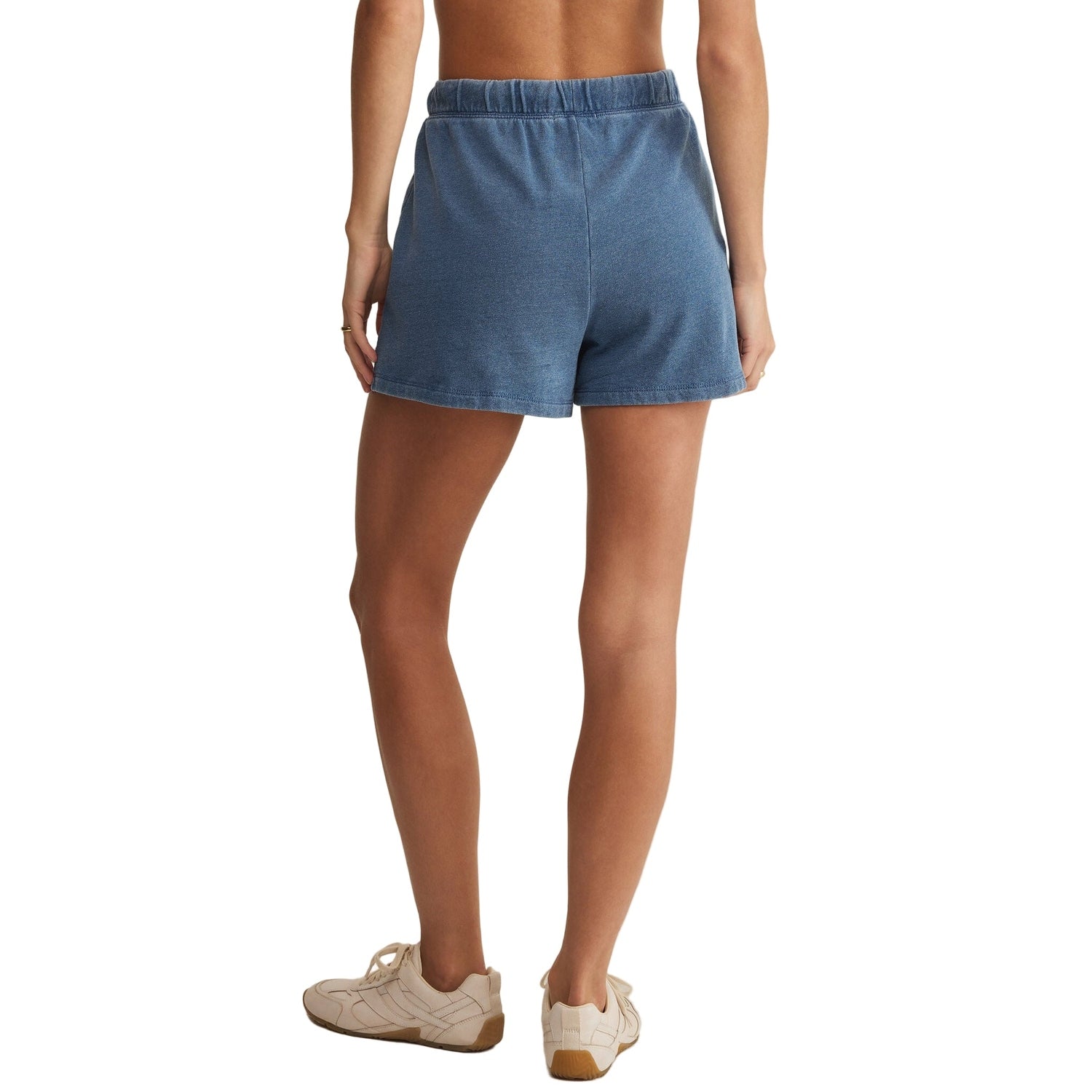 Z Supply 02. WOMENS APPAREL - WOMENS SHORTS - WOMENS SHORTS CASUAL Women's Hunter Knit Denim Short CYI CALYPSO BLUE INDIGO