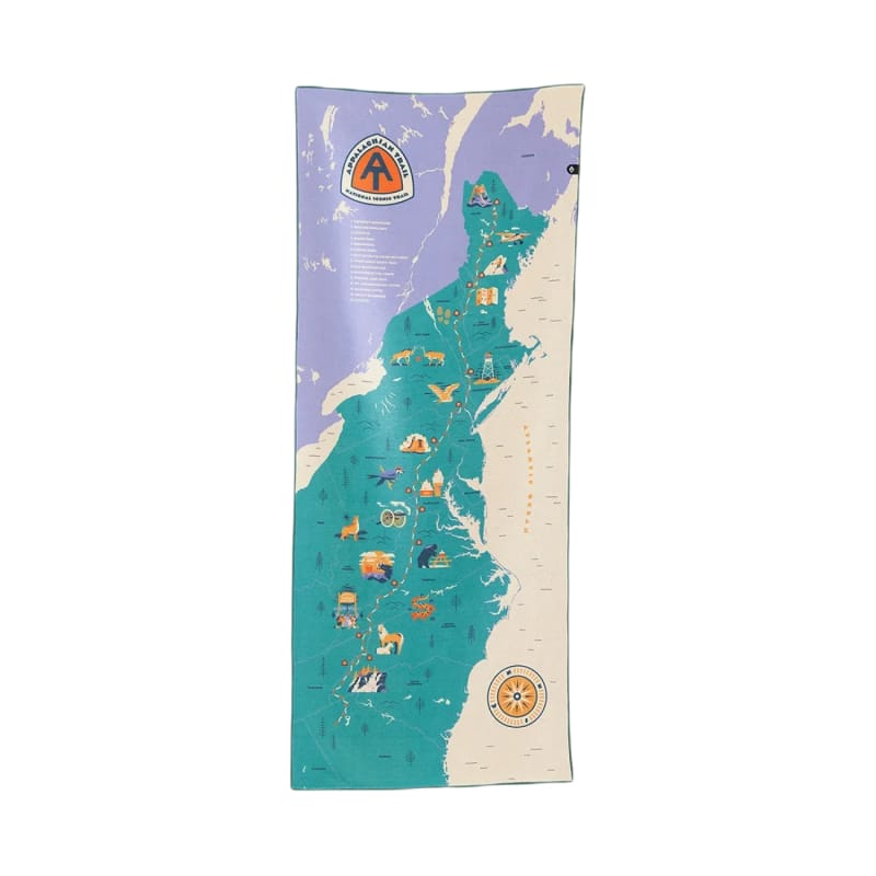 Nomadix HARDGOODS - CAMP|HIKE|TRAVEL - TOWELS Original Towel APPLACHIAN TRAIL MAP