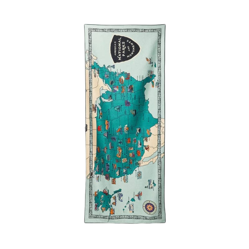 Nomadix 12. HARDGOODS - CAMP|HIKE|TRAVEL - TOWELS Original Towel NAT PARKS & MONUMENTS MAP