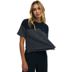 Z Supply 02. WOMENS APPAREL - WOMENS SS SHIRTS - WOMENS SS CASUAL Women's Harbor Striped Shirt ECP ECLIPSE