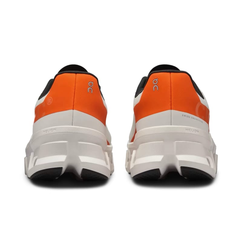 On Running 12. SHOES - MENS RUNNING SHOE Men's Cloudmonster UNDYED-WHITE | FLAME