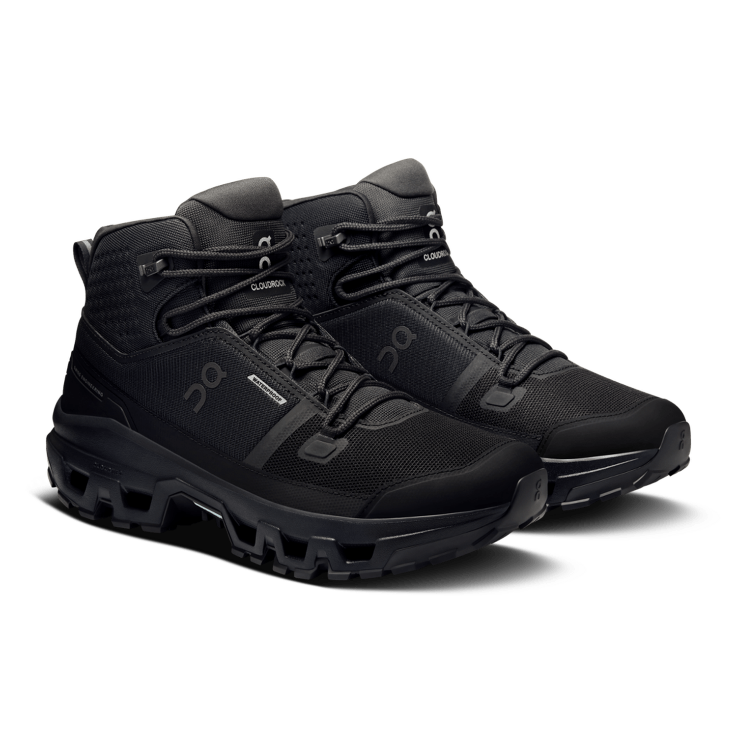 On Running 04. MENS FOOTWEAR - MENS SHOES - MENS SHOES HIKING Men's Cloudrock Mid Waterproof BLACK | BLACK