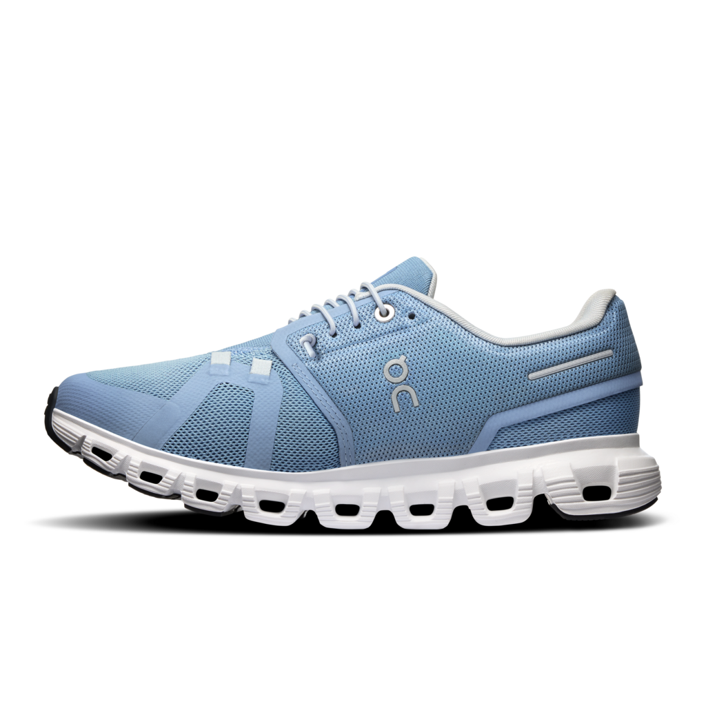 On Running 05. WOMENS FOOTWEAR - WOMENS SHOES - WOMENS SHOES RUNNING Women's Cloud 6 CHAMBRAY | WHITE