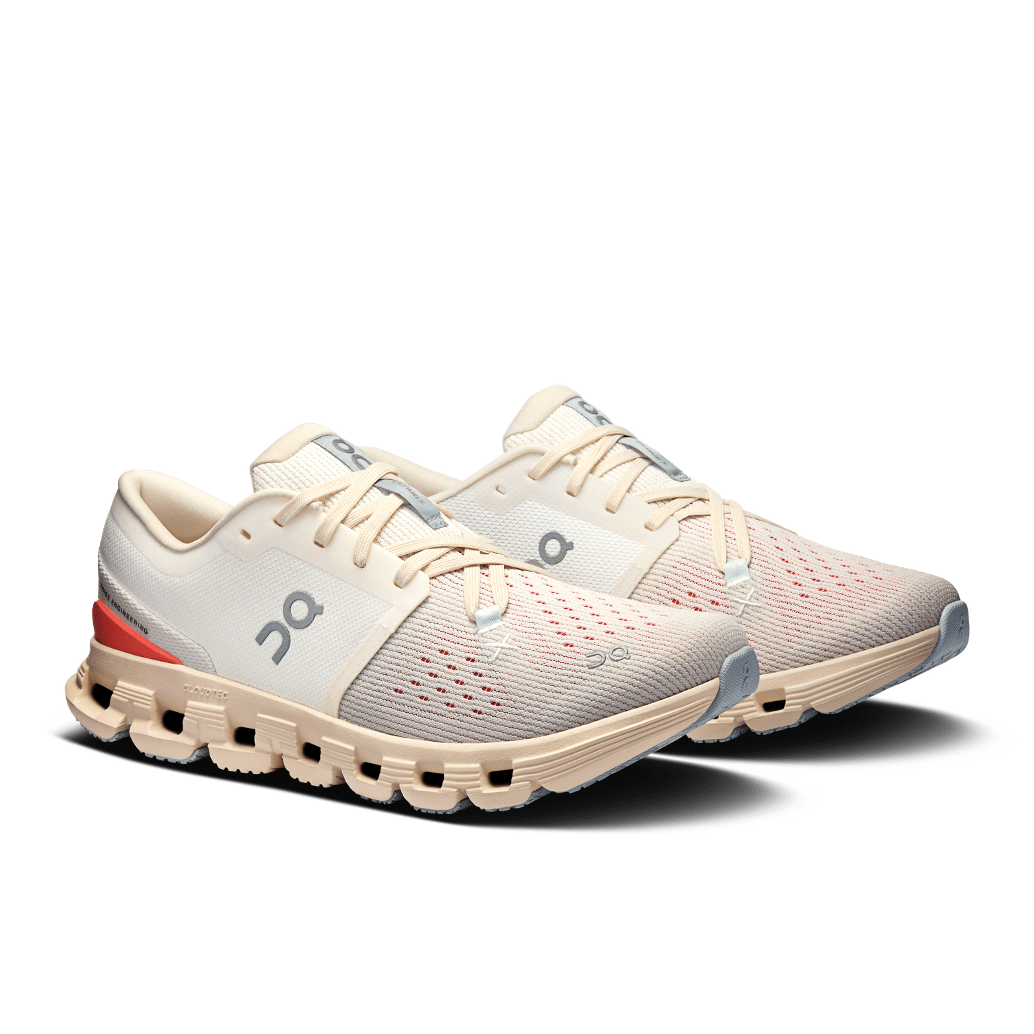 On Running 05. WOMENS FOOTWEAR - WOMENS SHOES - WOMENS SHOES RUNNING Women's Cloud X 4 IVORY | SALMON