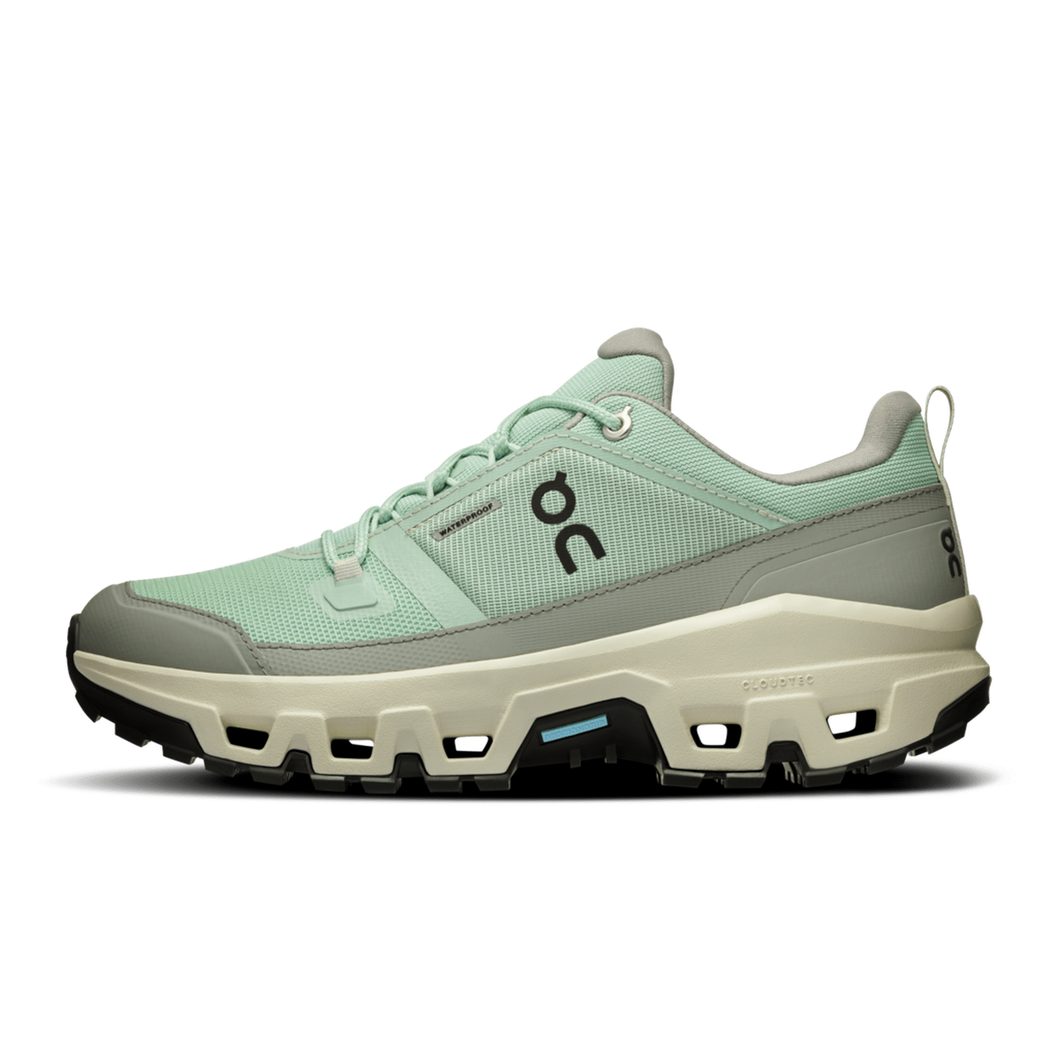 On Running 05. WOMENS FOOTWEAR - WOMENS SHOES - WOMENS SHOES HIKING Women's Cloudrock Low Waterproof MINERAL | ALOE