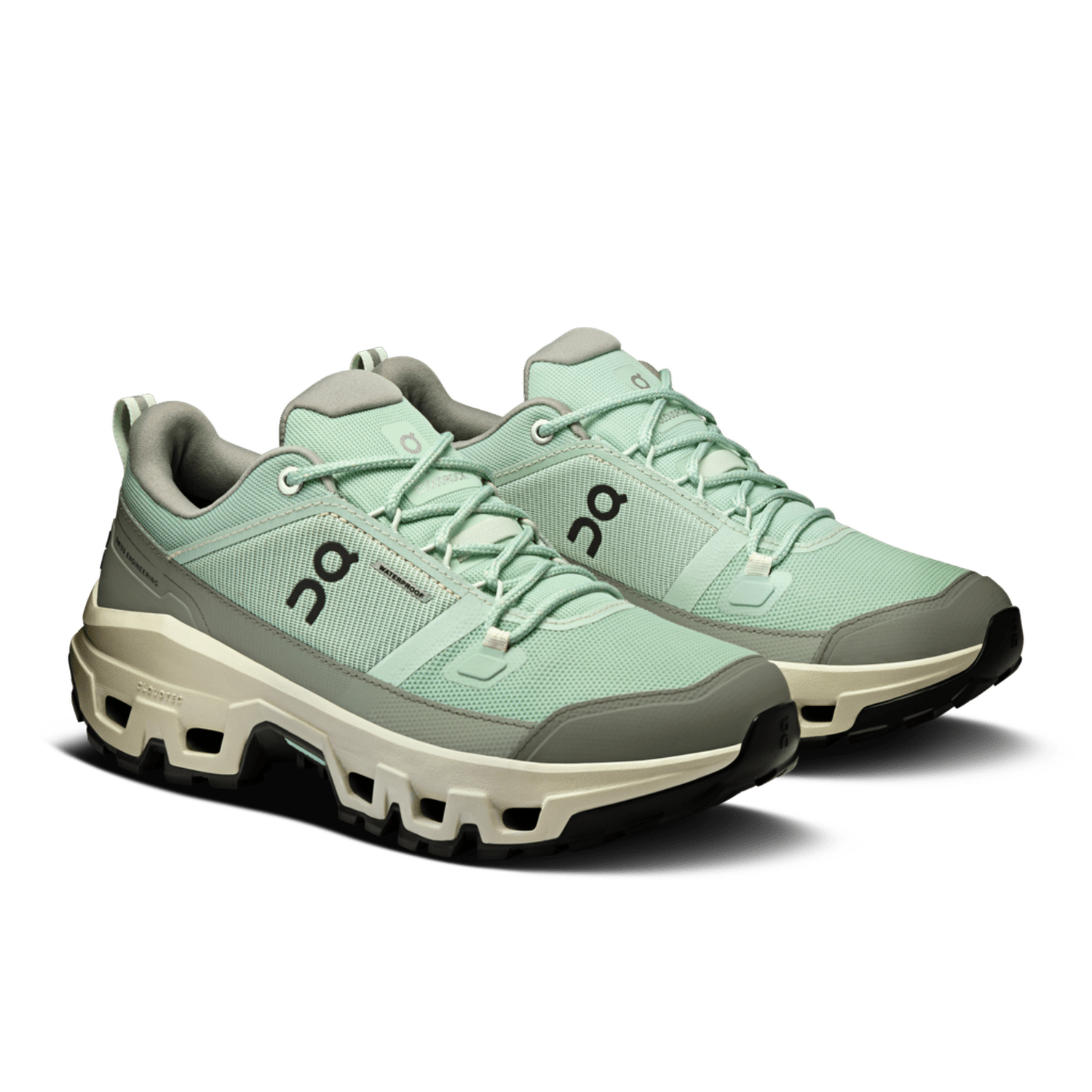 On Running 05. WOMENS FOOTWEAR - WOMENS SHOES - WOMENS SHOES HIKING Women's Cloudrock Low Waterproof MINERAL | ALOE