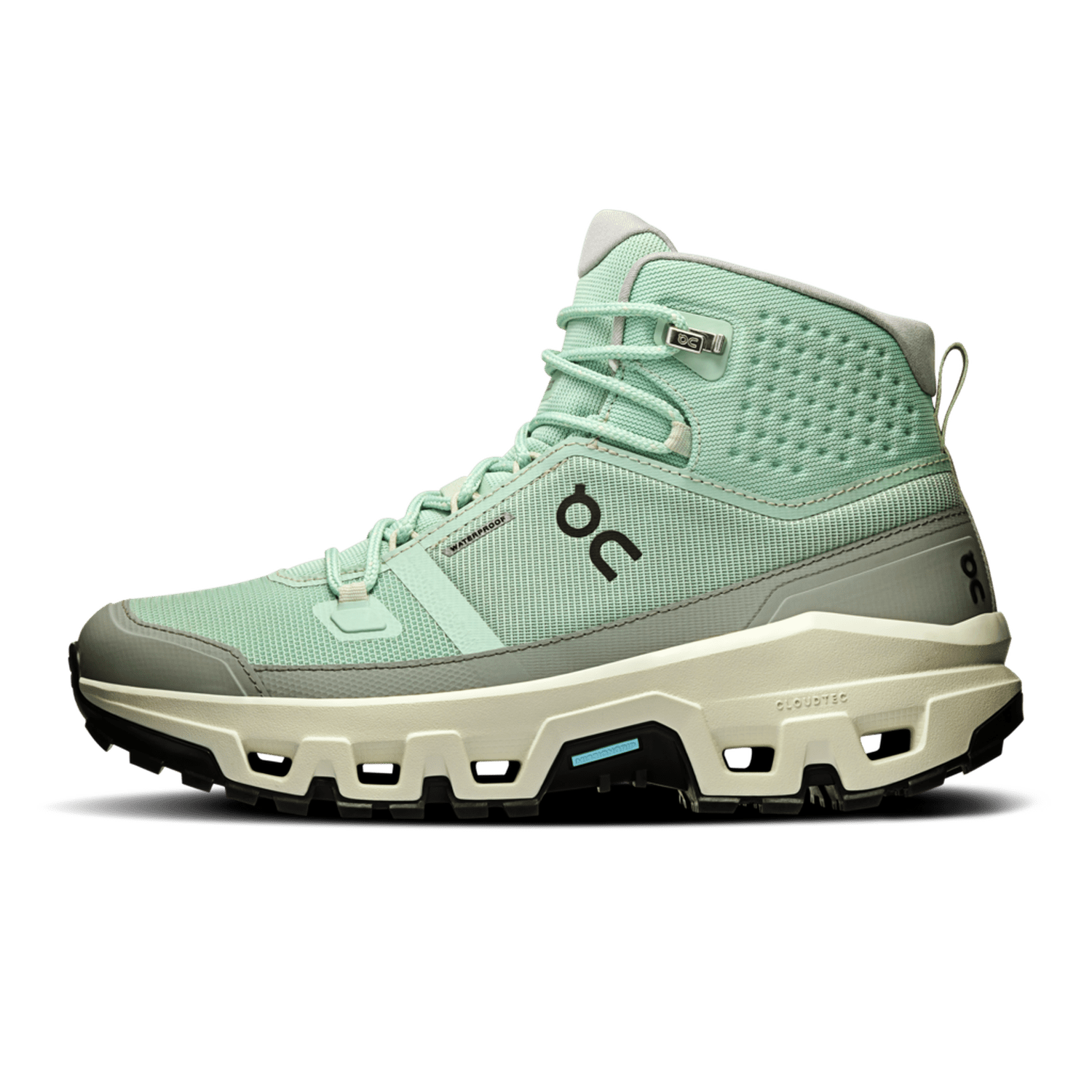 On Running 05. WOMENS FOOTWEAR - WOMENS SHOES - WOMENS SHOES HIKING Women's Cloudrock Mid Waterproof MINERAL | ALOE