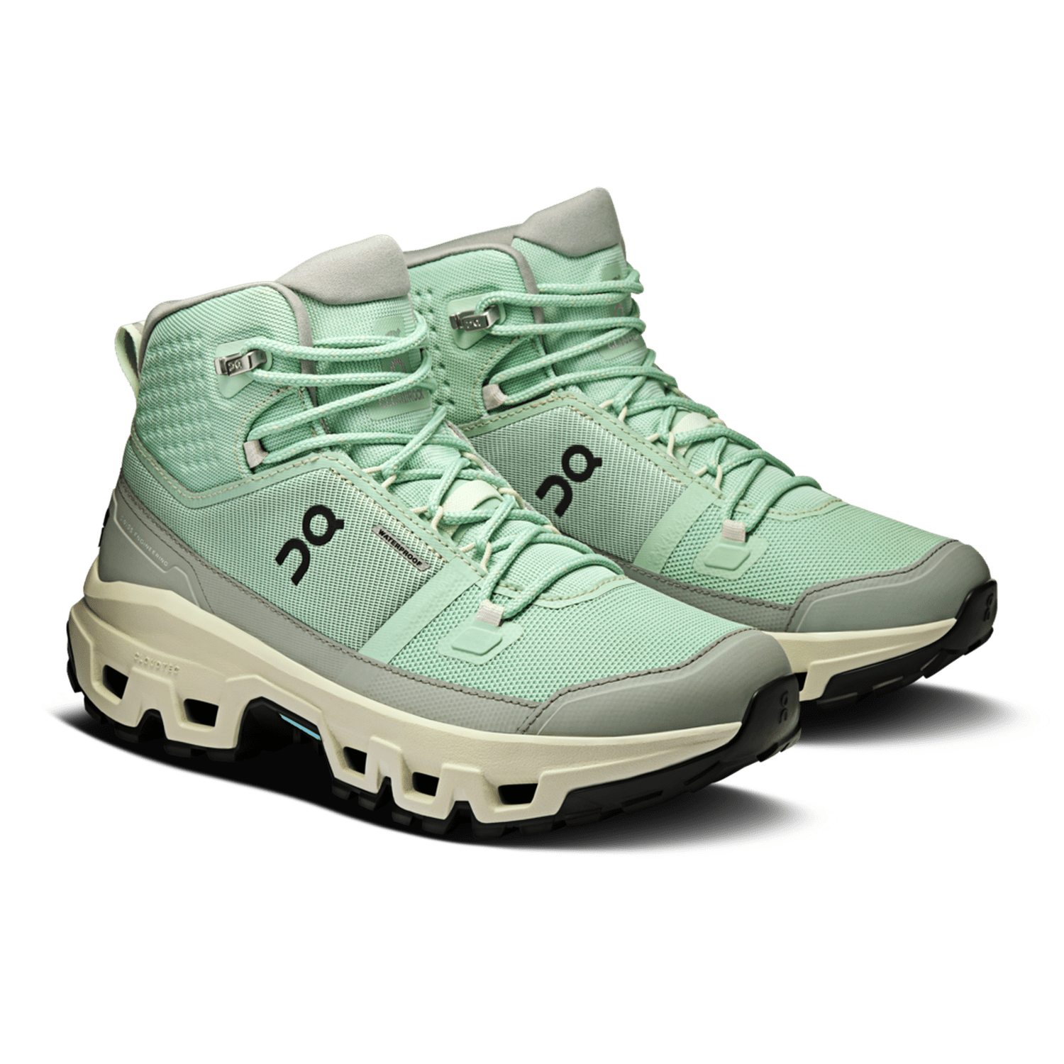 On Running 05. WOMENS FOOTWEAR - WOMENS SHOES - WOMENS SHOES HIKING Women's Cloudrock Mid Waterproof MINERAL | ALOE