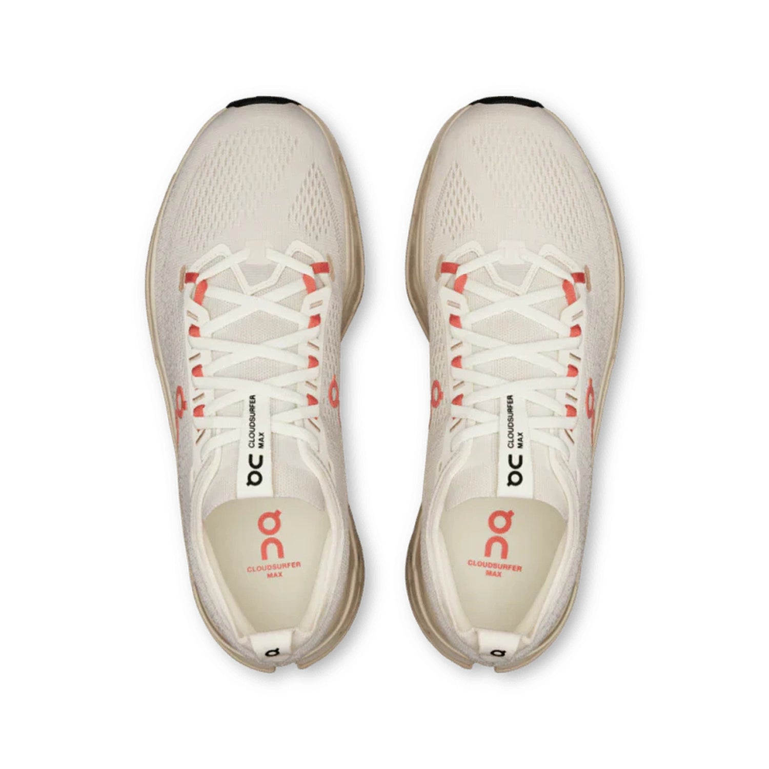 On Running 05. WOMENS FOOTWEAR - WOMENS SHOES - WOMENS SHOES RUNNING Women's Cloudsurfer Max IVORY | SALMON