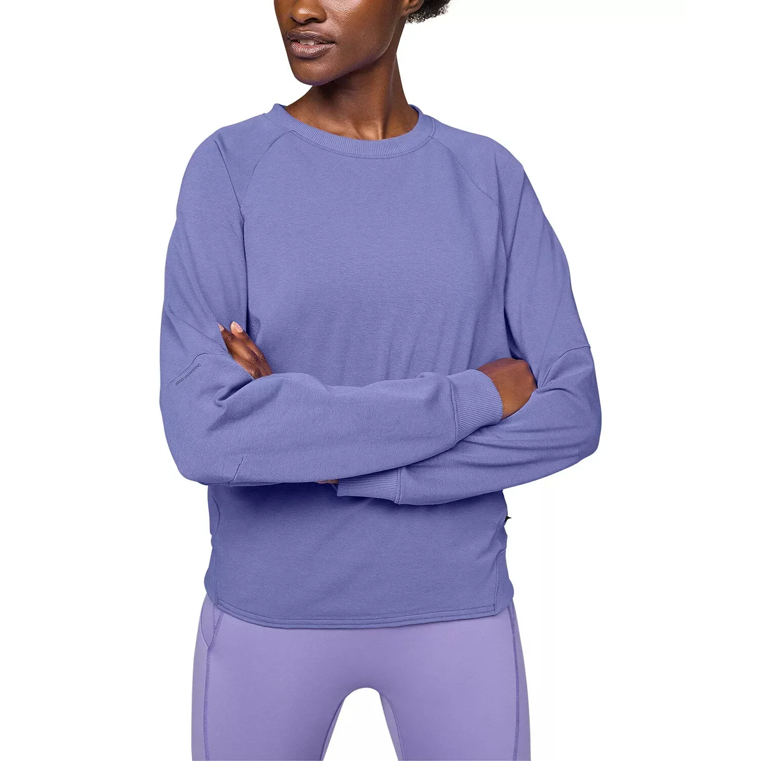 On Running 02. WOMENS APPAREL - WOMENS HOODIES|SWEATERS - WOMENS PO SWEATERS Women's On Movement Crew BLUEBERRY