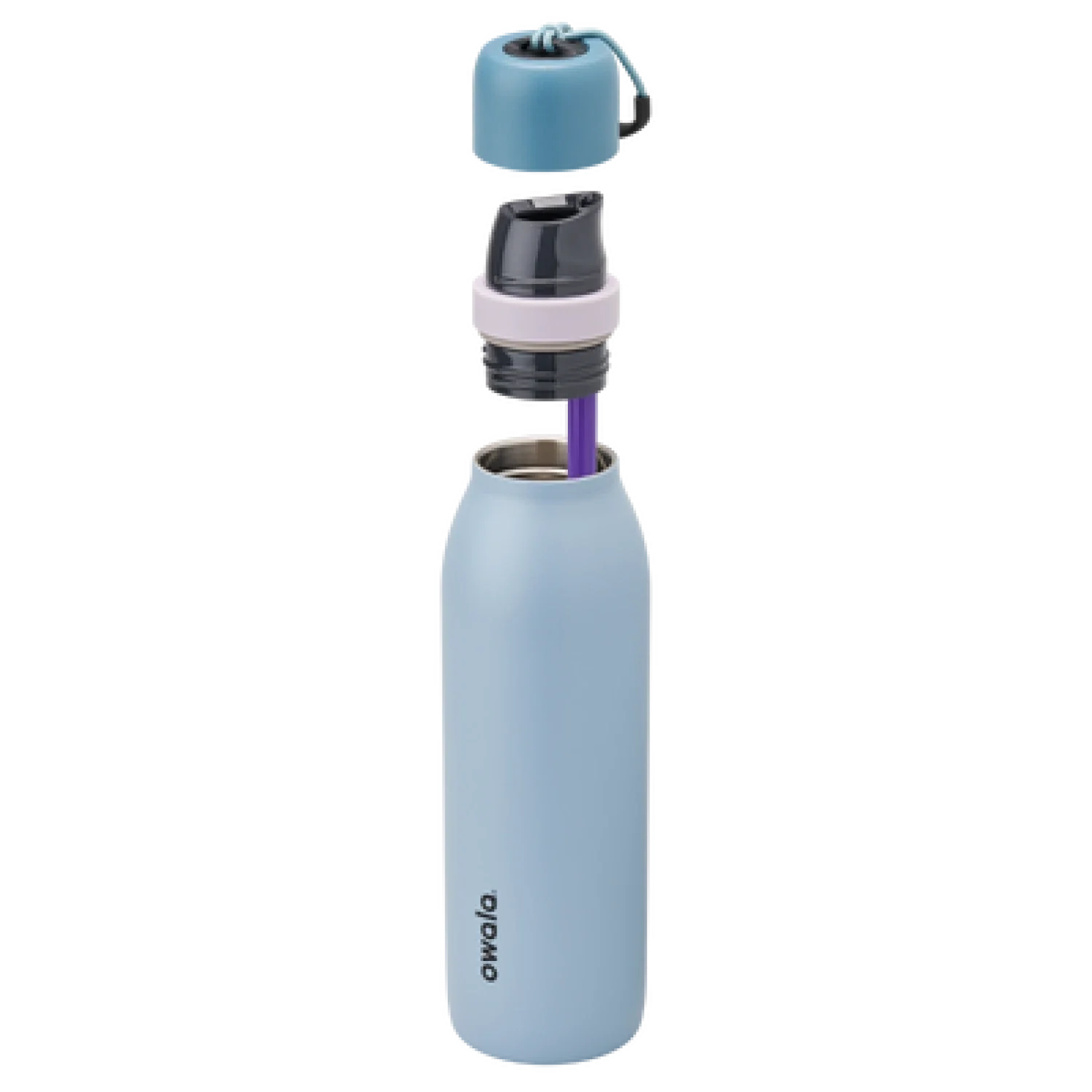 Owala 08. DRINKWARE - WATER BOTTLES - WATER BOTTLES FreeSip Twist Stainless Steel 18 oz RAINSTORM