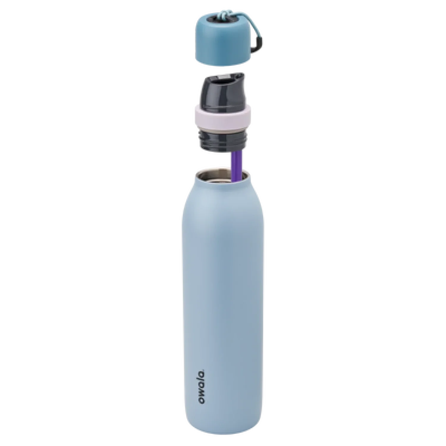 Owala 08. DRINKWARE - WATER BOTTLES - WATER BOTTLES Freesip Twist Stainless Steel 24 oz RAINSTORM