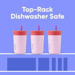 Owala 08. DRINKWARE - CUPS|MUGS - CUPS|MUGS Kids Tumbler Stainless Steel 12 oz LILAC ROCKET