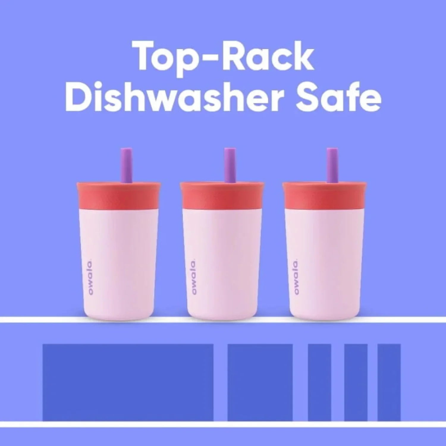 Owala 08. DRINKWARE - CUPS|MUGS - CUPS|MUGS Kids Tumbler Stainless Steel 12 oz LILAC ROCKET