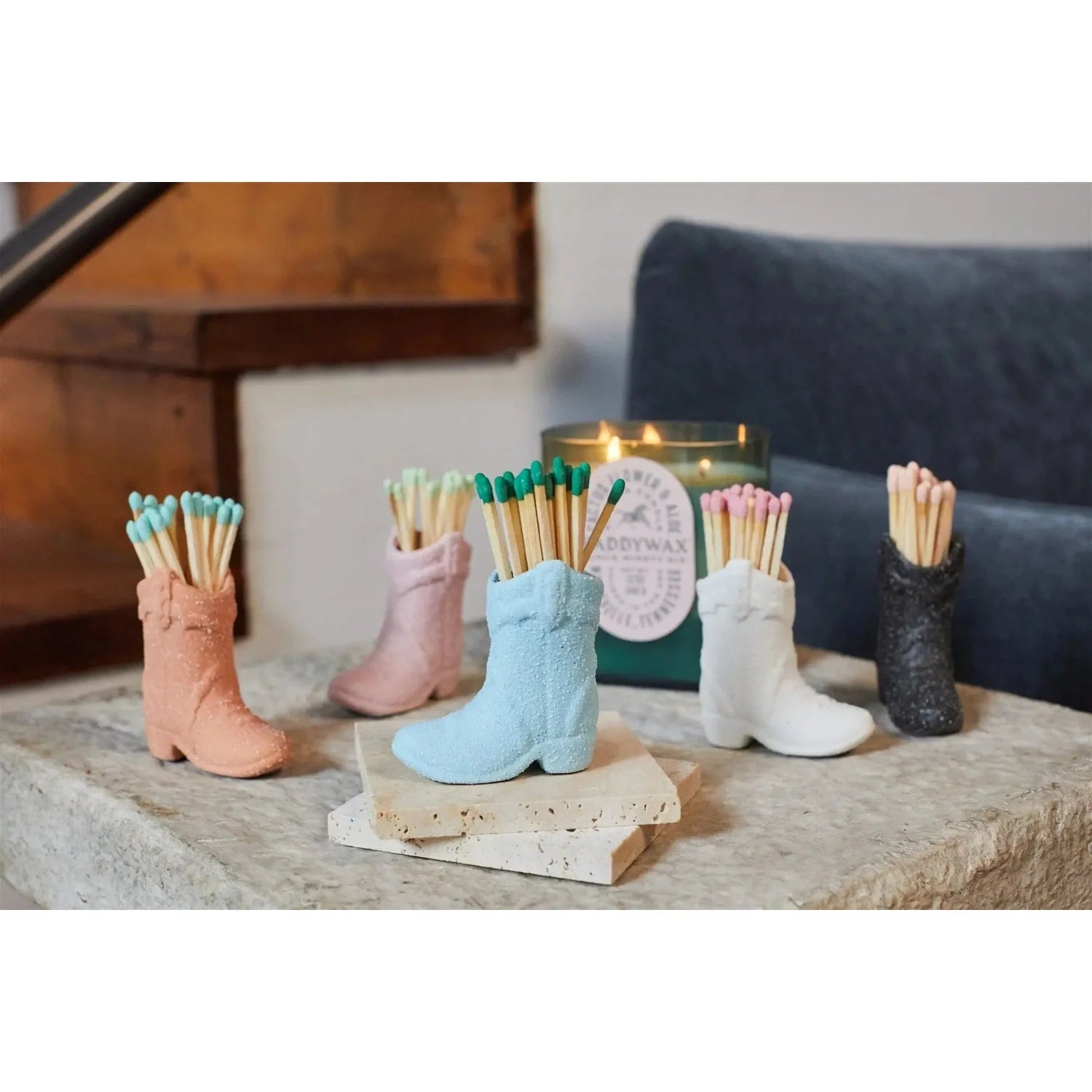Paddywax 10. GIFTS|ACCESSORIES - GIFT - CANDLES Cowboy Boot Match Holder PINK