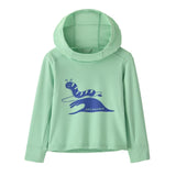 Patagonia 03. KIDS|BABY - BABY - BABY TOPS Baby Capilene® Silkweight UPF Hoody CPRI CATERPILLAR CHILLER|RINSED GREEN