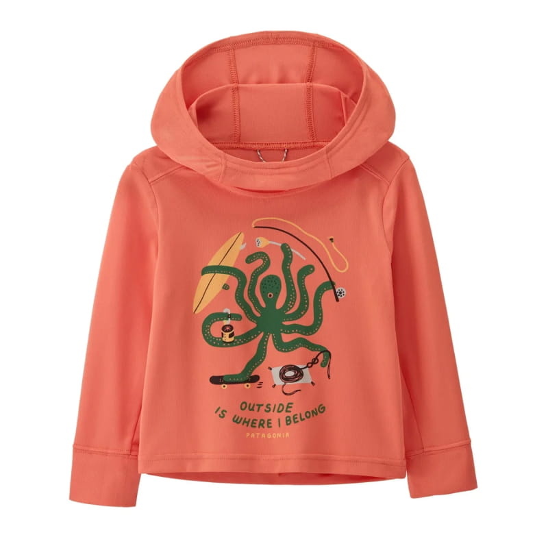 Patagonia 22. KIDS - INFANTTODDLER Baby Capilene Silkweight UPF Hoody AACL ADVENTURE ARMS|COHO CORAL