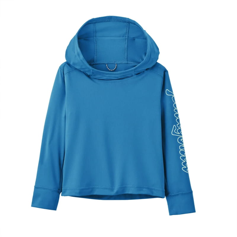 Patagonia 03. KIDS|BABY - BABY - BABY TOPS Baby Capilene Silkweight UPF Hoody FZVL FITZ SCRIPT|VESSEL BLUE