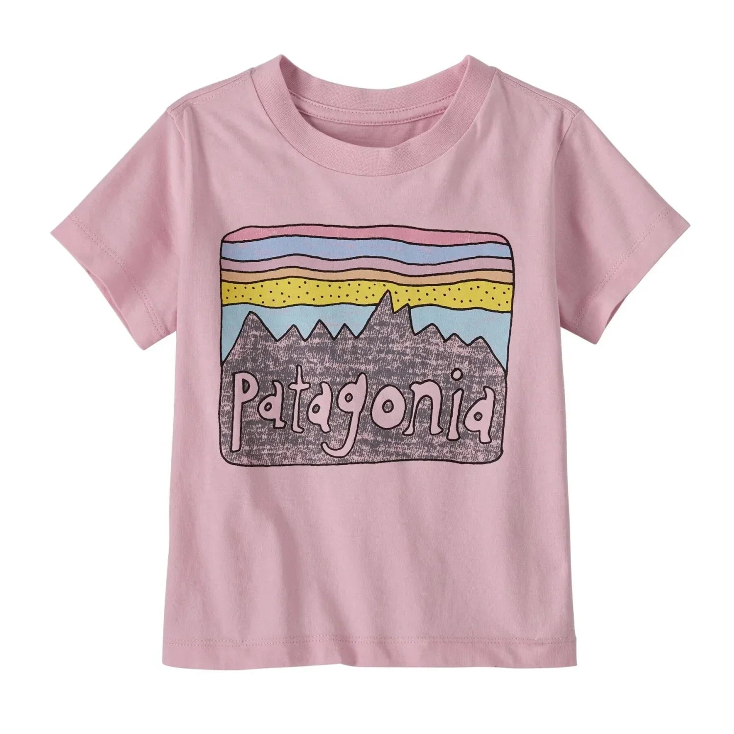 Patagonia KIDS|BABY - BABY - BABY TOPS Baby Fitz Roy Skies T-Shirt PELP PEACEFUL PINK